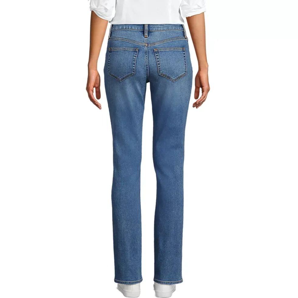 Women's Recover Mid Rise Straight Leg Blue Jeans