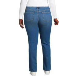 Women's Recover Mid Rise Straight Leg Blue Jeans