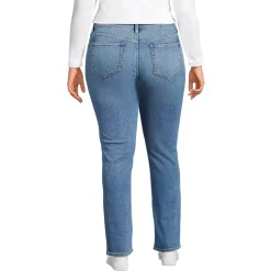 Women's Recover Mid Rise Straight Leg Blue Jeans