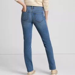Women's Recover Mid Rise Straight Leg Blue Jeans