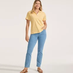 Women's Recover Mid Rise Straight Leg Blue Jeans