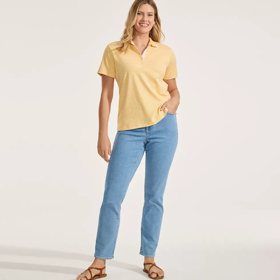 Women's Recover Mid Rise Straight Leg Blue Jeans
