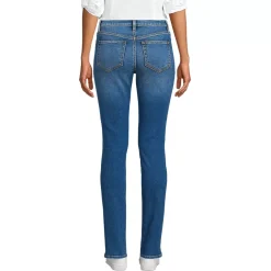 Women's Recover Mid Rise Straight Leg Blue Jeans