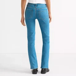 Women's Recover Mid Rise Straight Leg Blue Jeans