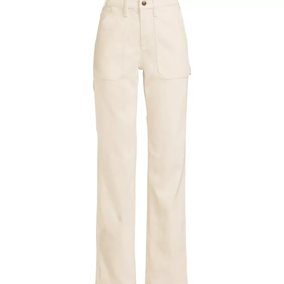 Women's Recycled Denim High Rise Straight Leg Utility Jeans