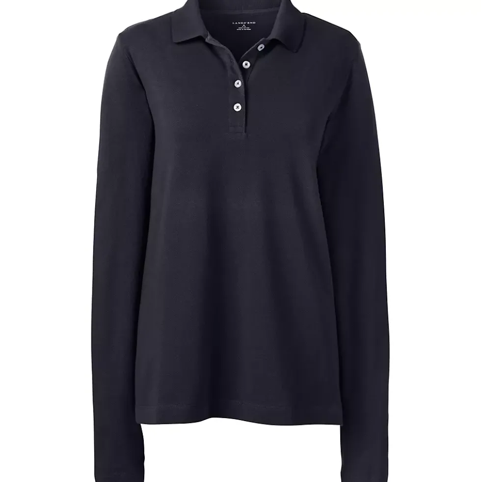 Women's Regular Long Sleeve Mesh Polo