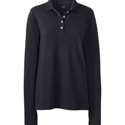 Women's Regular Long Sleeve Mesh Polo
