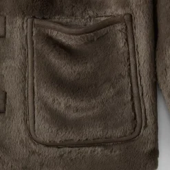 Women's Reversible Faux Shearling Fleece Button Front Coat