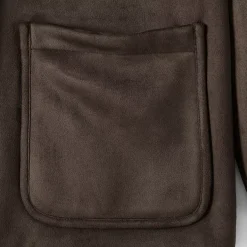 Women's Reversible Faux Shearling Fleece Button Front Coat