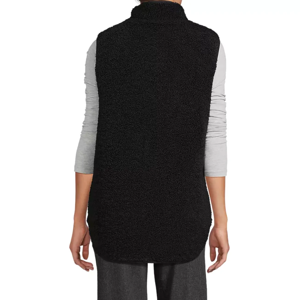 Women's Reversible Quilted Sherpa Fleece Vest
