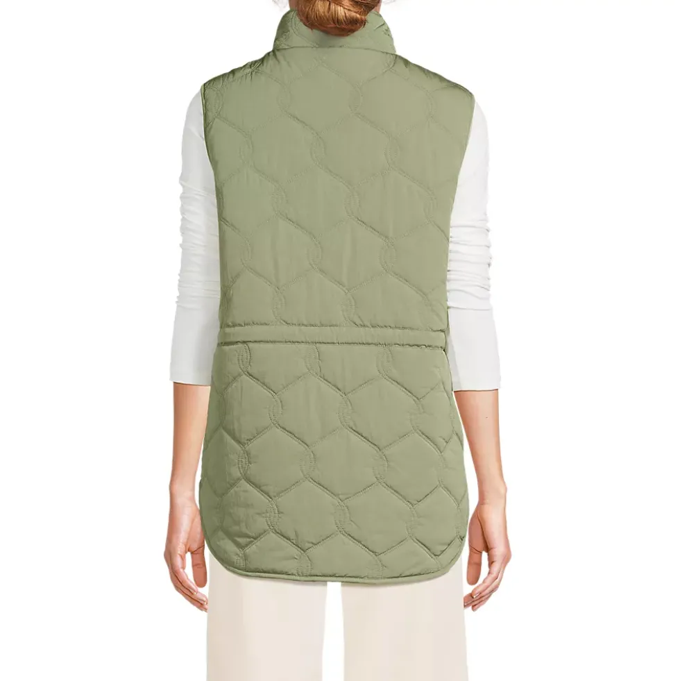 Women's Reversible Quilted Sherpa Fleece Vest