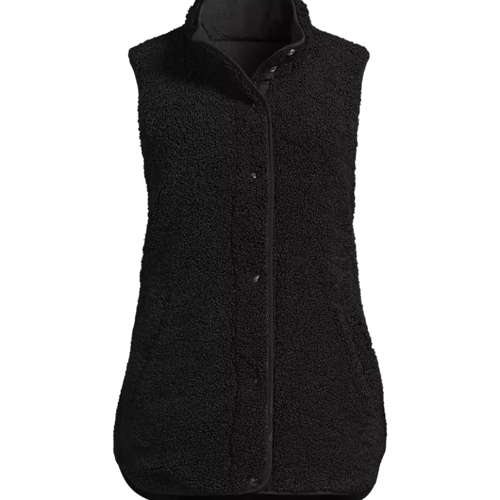 Women's Reversible Quilted Sherpa Fleece Vest