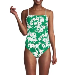 Women's Reversible Scoop Neck Tie Back Tankini Swimsuit Top