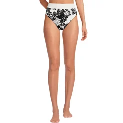 Women's Reversible Ultra High Leg High Waisted Bikini Swim Bottoms