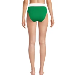Women's Reversible Ultra High Leg High Waisted Bikini Swim Bottoms