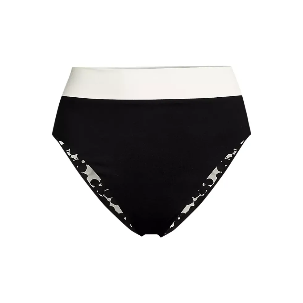 Women's Reversible Ultra High Leg High Waisted Bikini Swim Bottoms