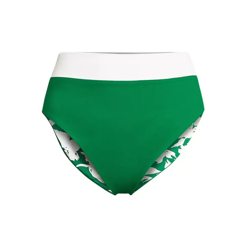 Women's Reversible Ultra High Leg High Waisted Bikini Swim Bottoms