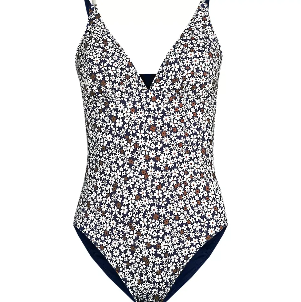 Women's Reversible V-Neck Ultra High Leg Strappy One Piece Swimsuit