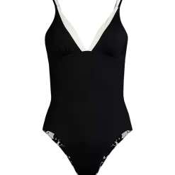 Women's Reversible V-Neck Ultra High Leg Strappy One Piece Swimsuit