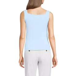Women's Ribbed Square Neck Tank Sweater - Set Top