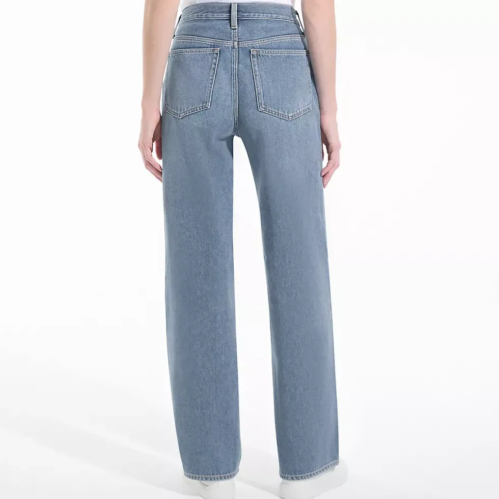 Women's Rigid Denim Mid Rise Baggy Jeans