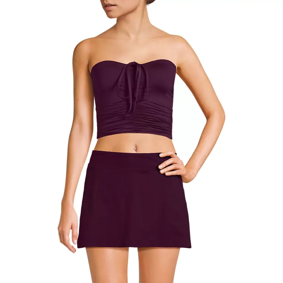Womens Ruched Halter Midkini Top