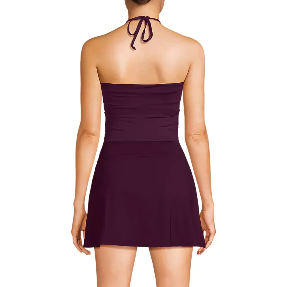 Womens Ruched Halter Midkini Top
