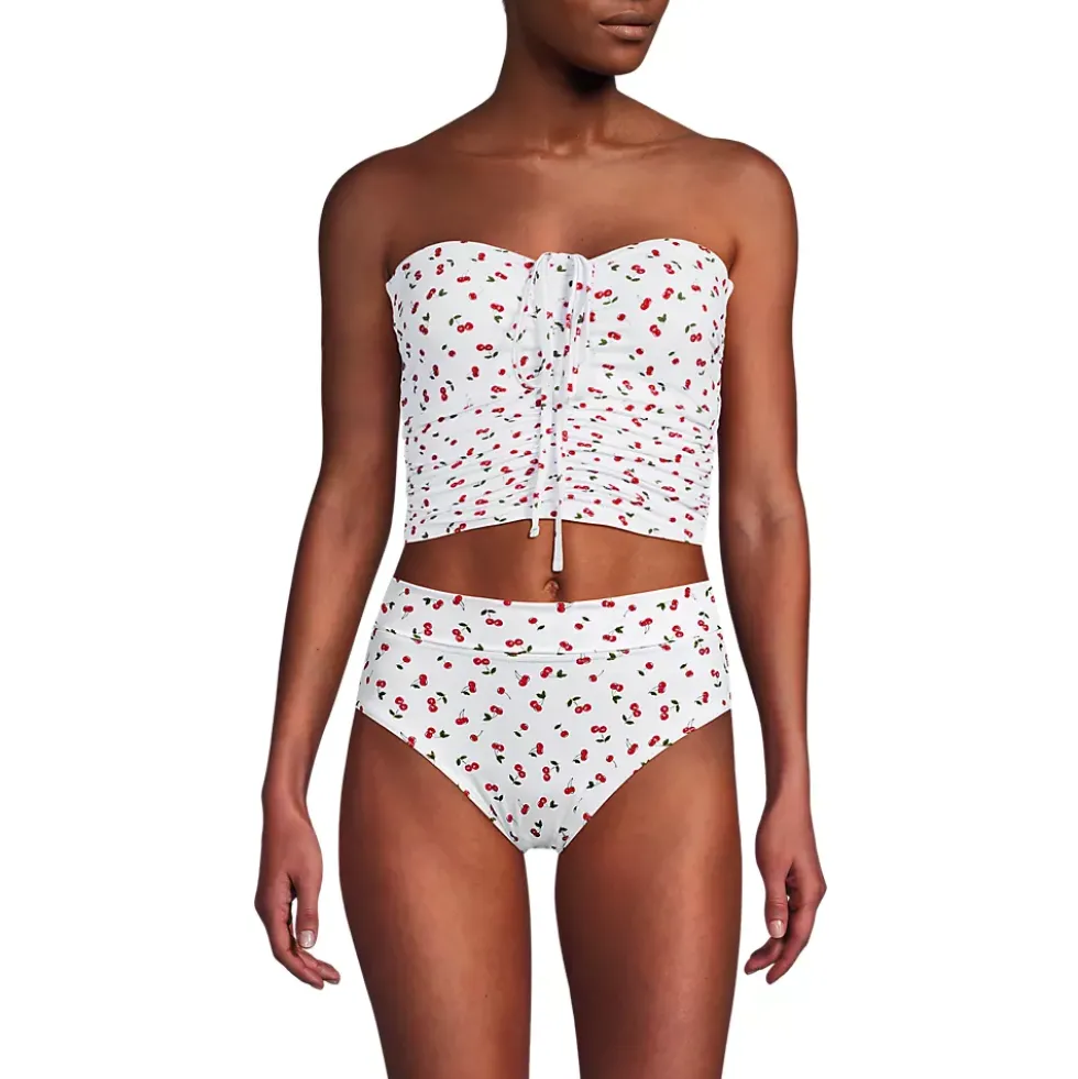 Womens Ruched Halter Midkini Top