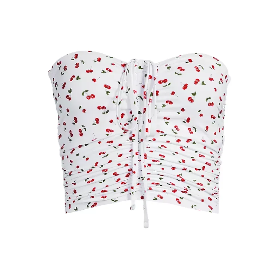 Womens Ruched Halter Midkini Top