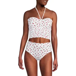 Womens Ruched Halter Midkini Top