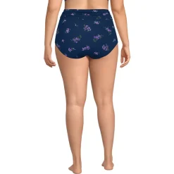 Women's Ruched High Waisted Full Coverage Bikini Bottoms