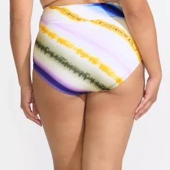 Women's Ruched High Waisted Full Coverage Bikini Bottoms