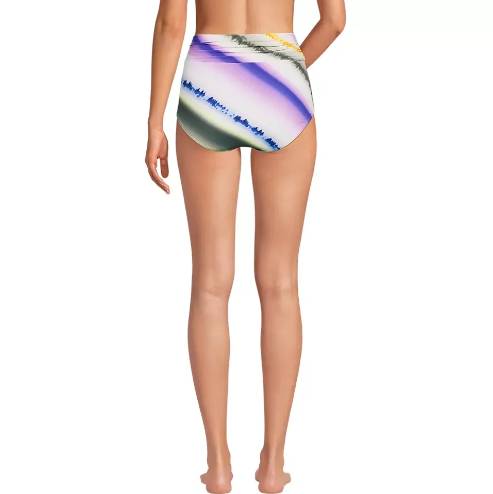 Women's Ruched High Waisted Full Coverage Bikini Bottoms