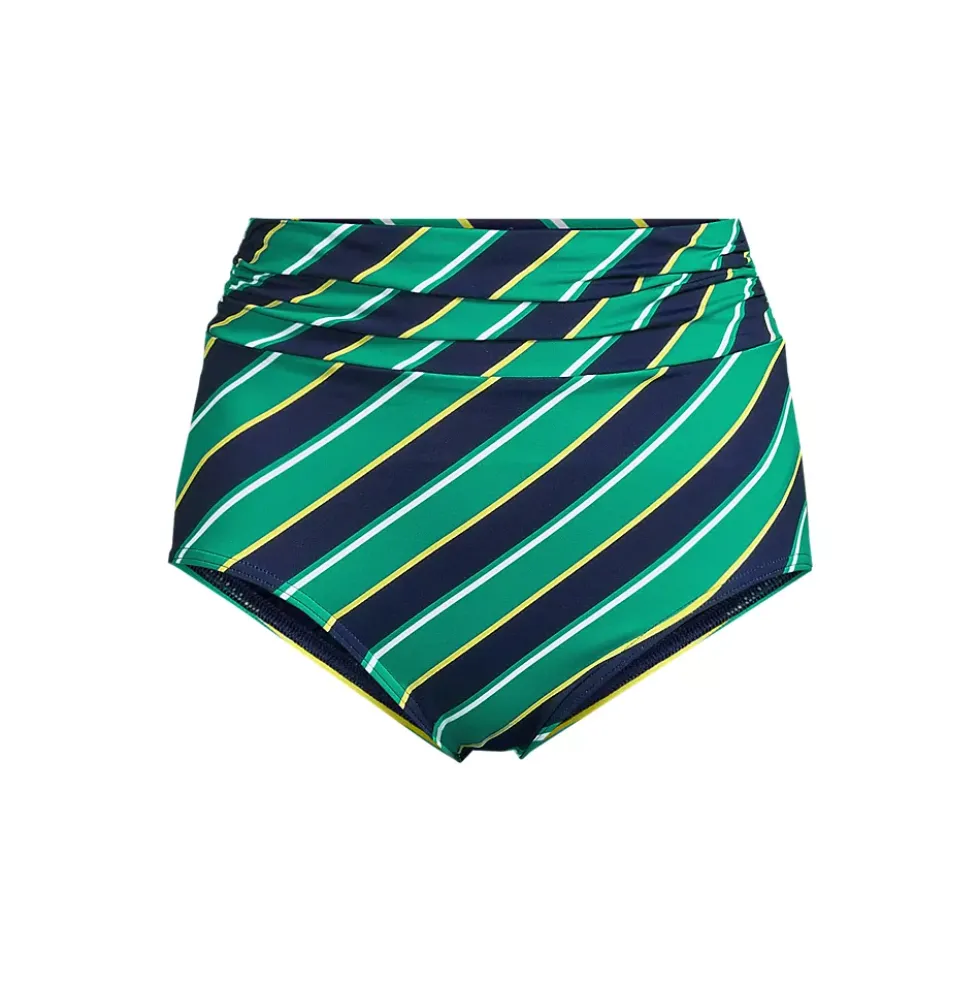 Women's Ruched High Waisted Full Coverage Bikini Bottoms