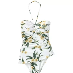 Women's Ruched Multi-Way Mini Swim Dress Swimsuit