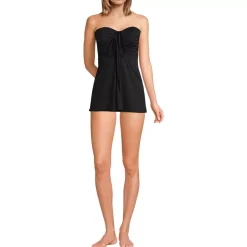 Women's Ruched Multi-Way Mini Swim Dress Swimsuit