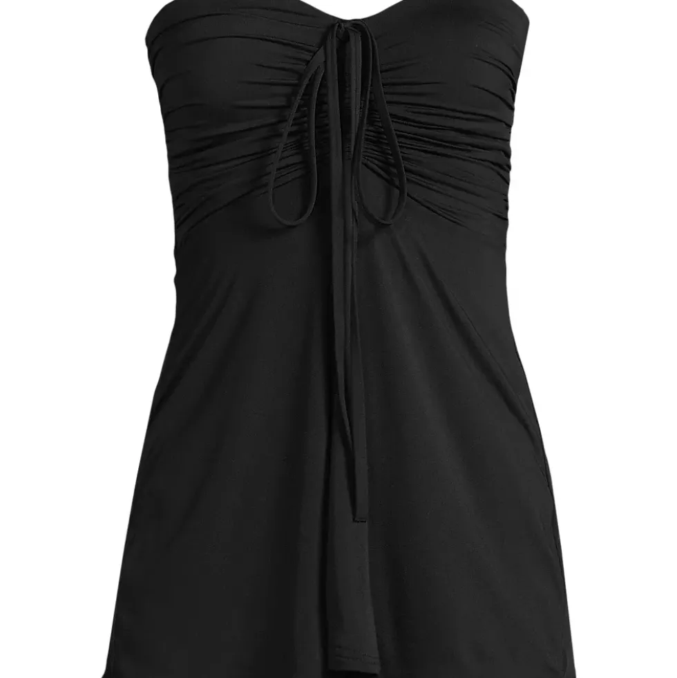 Women's Ruched Multi-Way Mini Swim Dress Swimsuit