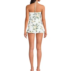 Women's Ruched Multi-Way Mini Swim Dress Swimsuit