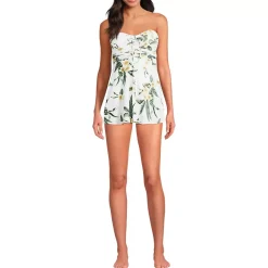 Women's Ruched Multi-Way Mini Swim Dress Swimsuit