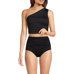 Women's Ruched One Shoulder Midkini Top