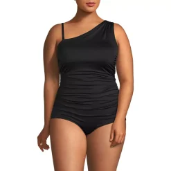 Women's Ruched One Shoulder Midkini Top