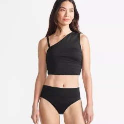 Women's Ruched One Shoulder Midkini Top