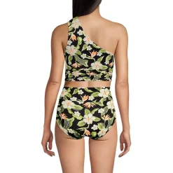 Women's Ruched One Shoulder Midkini Top