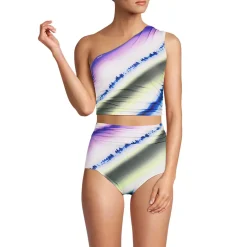 Women's Ruched One Shoulder Midkini Top