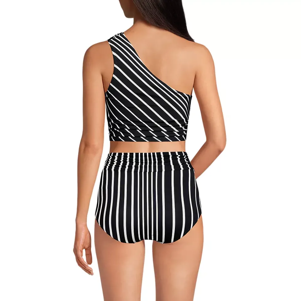 Women's Ruched One Shoulder Midkini Top