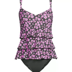Women's Ruffle Fauxkini One Piece Swimsuit
