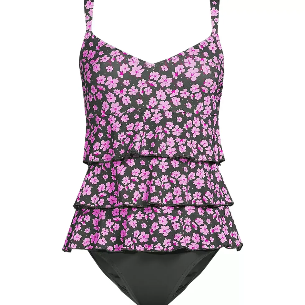 Women's Ruffle Fauxkini One Piece Swimsuit