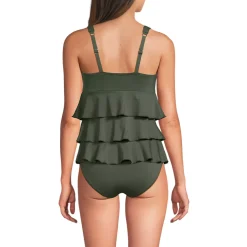 Women's Ruffle Fauxkini One Piece Swimsuit