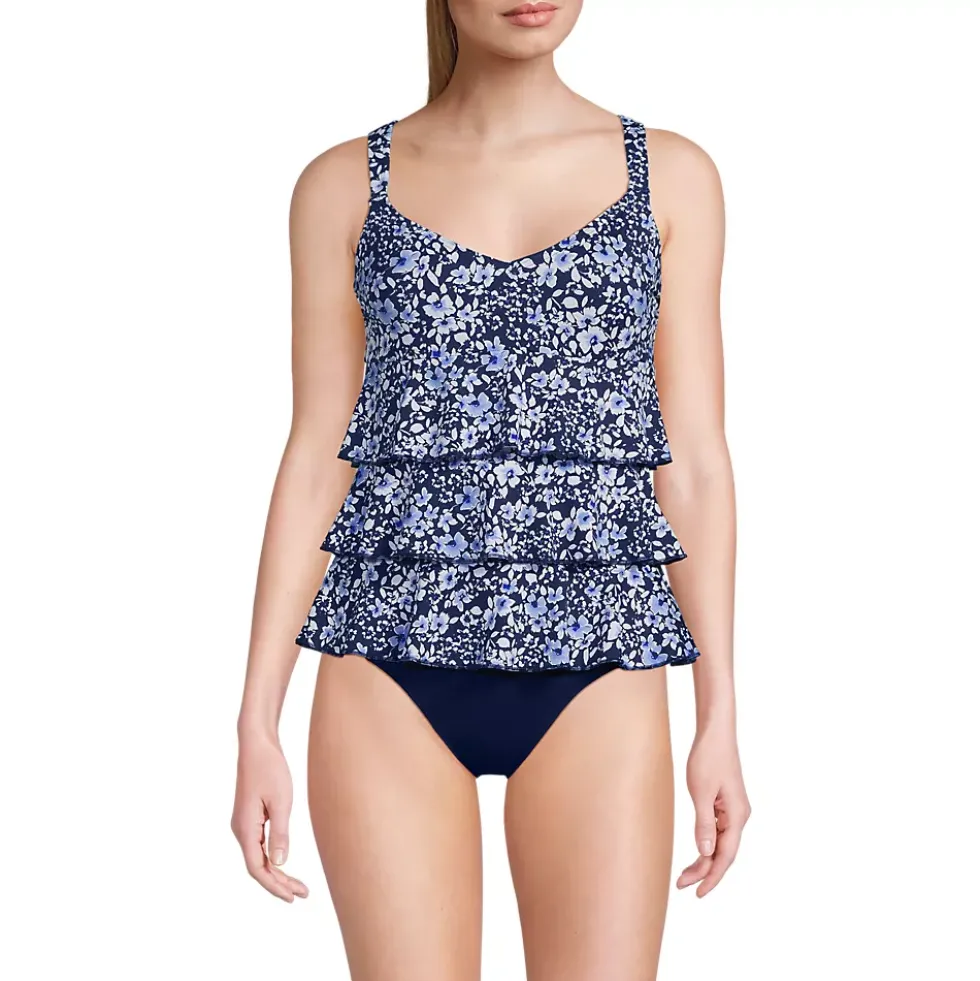 Women's Ruffle Fauxkini One Piece Swimsuit