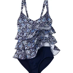 Women's Ruffle Fauxkini One Piece Swimsuit